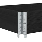 Pallet Collar Black 150x50 cm Solid Wood Pine