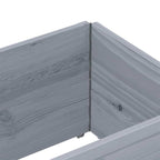 Pallet Collars 2 pcs Grey 150x50 cm Solid Wood Pine