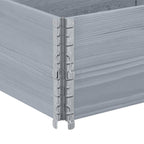 Pallet Collars 2 pcs Grey 150x50 cm Solid Wood Pine