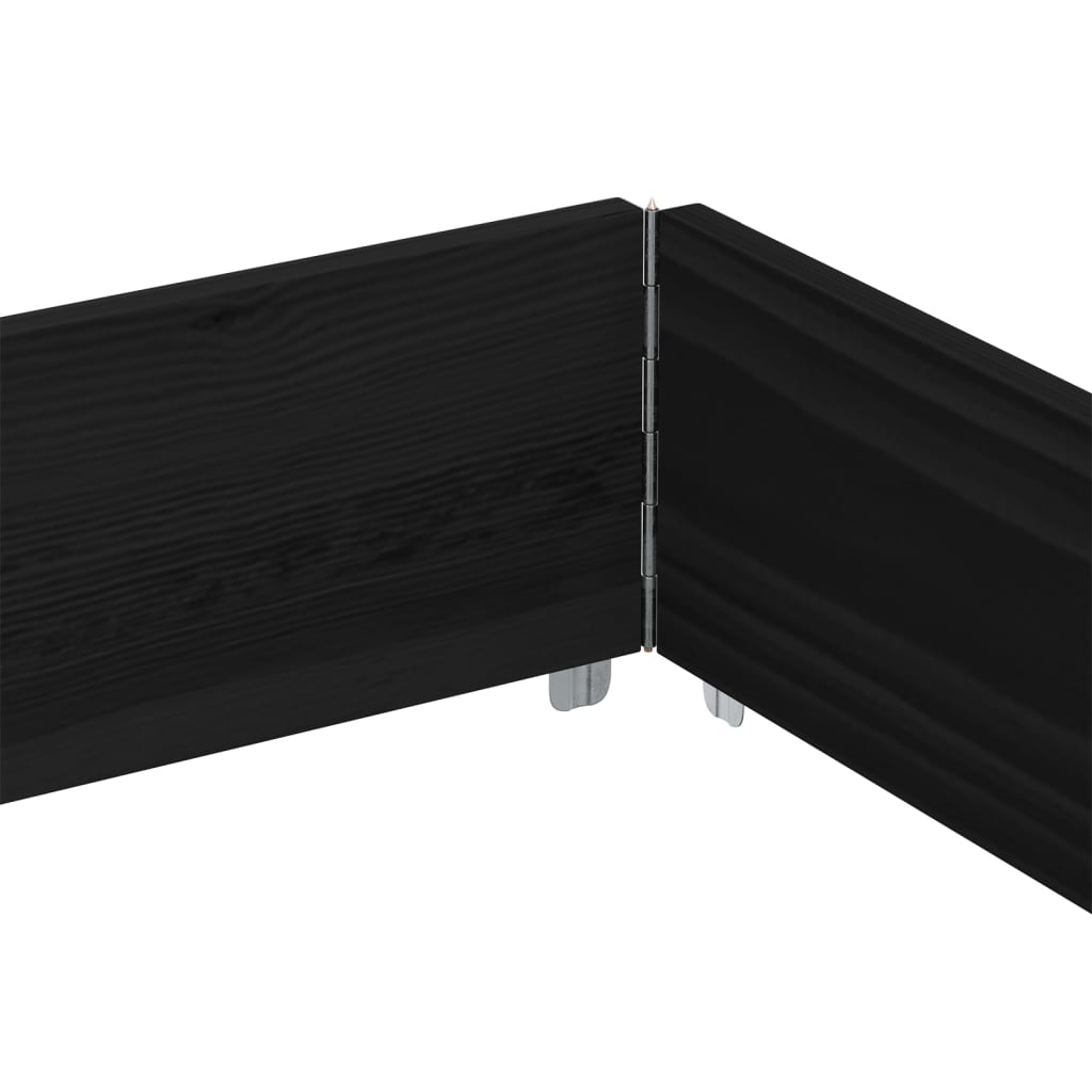 Pallet Collar Black 150x100 cm Solid Wood Pine