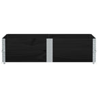 Pallet Collars 2 pcs Black 150x100 cm Solid Wood Pine