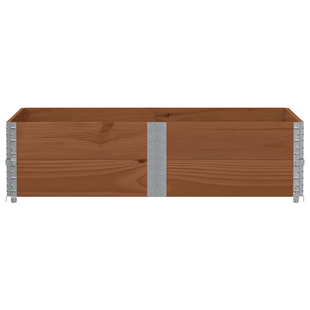 Pallet Collars 2 pcs Brown 150x100 cm Solid Wood Pine