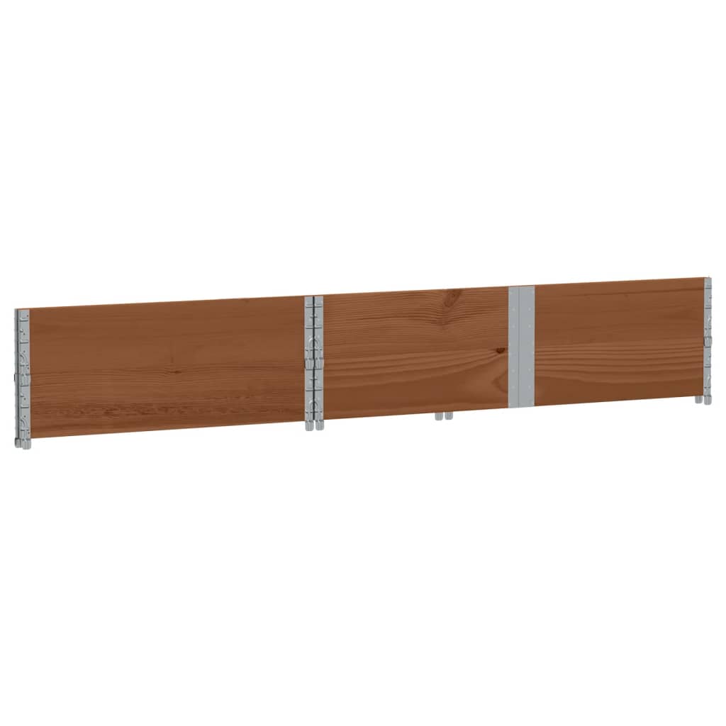 Pallet Collars 2 pcs Brown 150x100 cm Solid Wood Pine