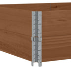 Pallet Collars 2 pcs Brown 150x100 cm Solid Wood Pine