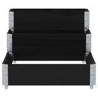 3-Tier Raised Bed Black 120x80 cm Solid Wood Pine