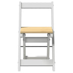 Dining Chairs Foldable 4 pcs Corona White Solid Wood Pine