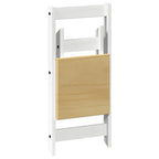 Dining Chairs Foldable 4 pcs Corona White Solid Wood Pine