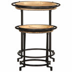 2 Piece Side Table Set Solid Wood Mango