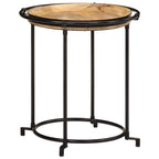 2 Piece Side Table Set Solid Wood Mango