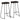 Bar Stools 2 pcs Black 45x40x78 cm Solid Wood Mango