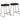 Bar Stools 2 pcs Black 46x38x52 cm Solid Wood Mango