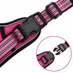 Dog Harness with Reflective Stripes Adjustable Pink M