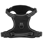 Dog Harness with Reflective Stripes Adjustable Black L