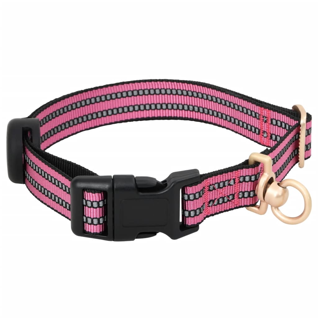 Dog Harness with Lead & Collar Adjustable Pink M