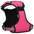 Dog Harness with Lead & Collar Adjustable Pink M