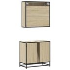 2 Piece Bathroom Furniture Set Sonoma Oak Engineered Wood