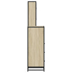 3 Piece Bathroom Furniture Set Sonoma Oak Engineered Wood