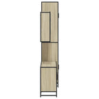 3 Piece Bathroom Furniture Set Sonoma Oak Engineered Wood