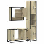 3 Piece Bathroom Furniture Set Sonoma Oak Engineered Wood