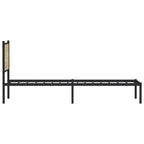 Metal Bed Frame without Mattress Sonoma Oak 90x190 cm Single
