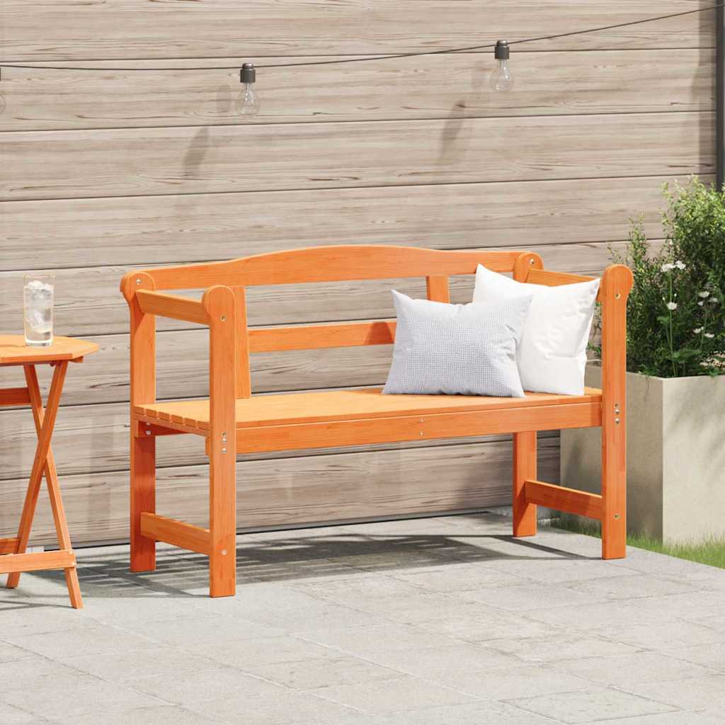 Outdoor Bench Brown 119 x 44 x 76 cm Solid Pine Wood