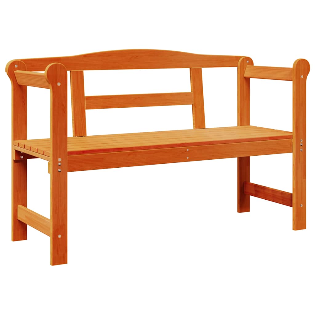 Outdoor Bench Brown 119 x 44 x 76 cm Solid Pine Wood