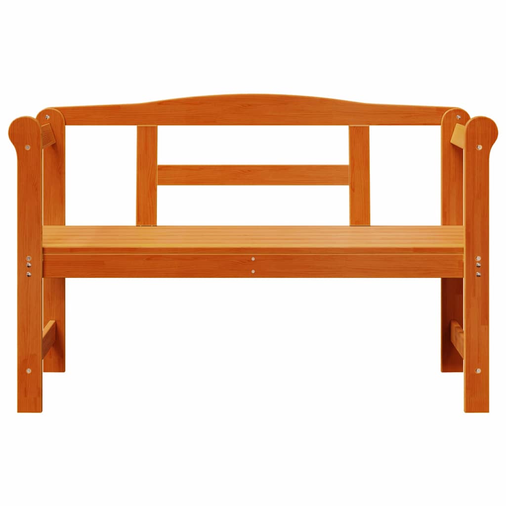 Outdoor Bench Brown 119 x 44 x 76 cm Solid Pine Wood