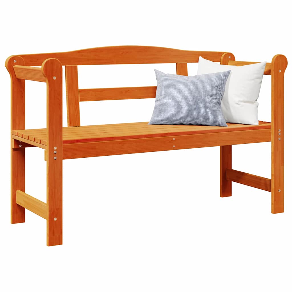 Outdoor Bench Brown 119 x 44 x 76 cm Solid Pine Wood