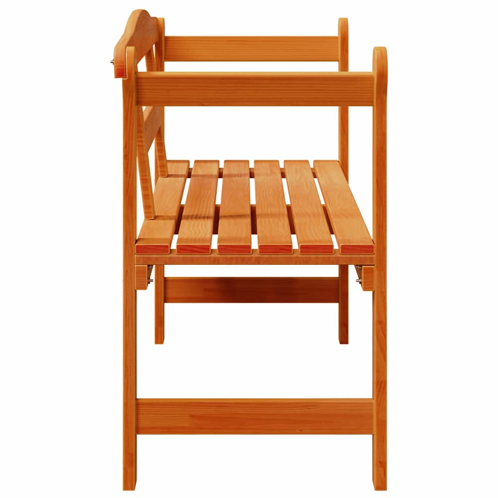 Outdoor Bench Brown 119 x 44 x 76 cm Solid Pine Wood