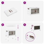 Stackable Storage Box with Wheels 28 L 48.5x29.5x33 cm