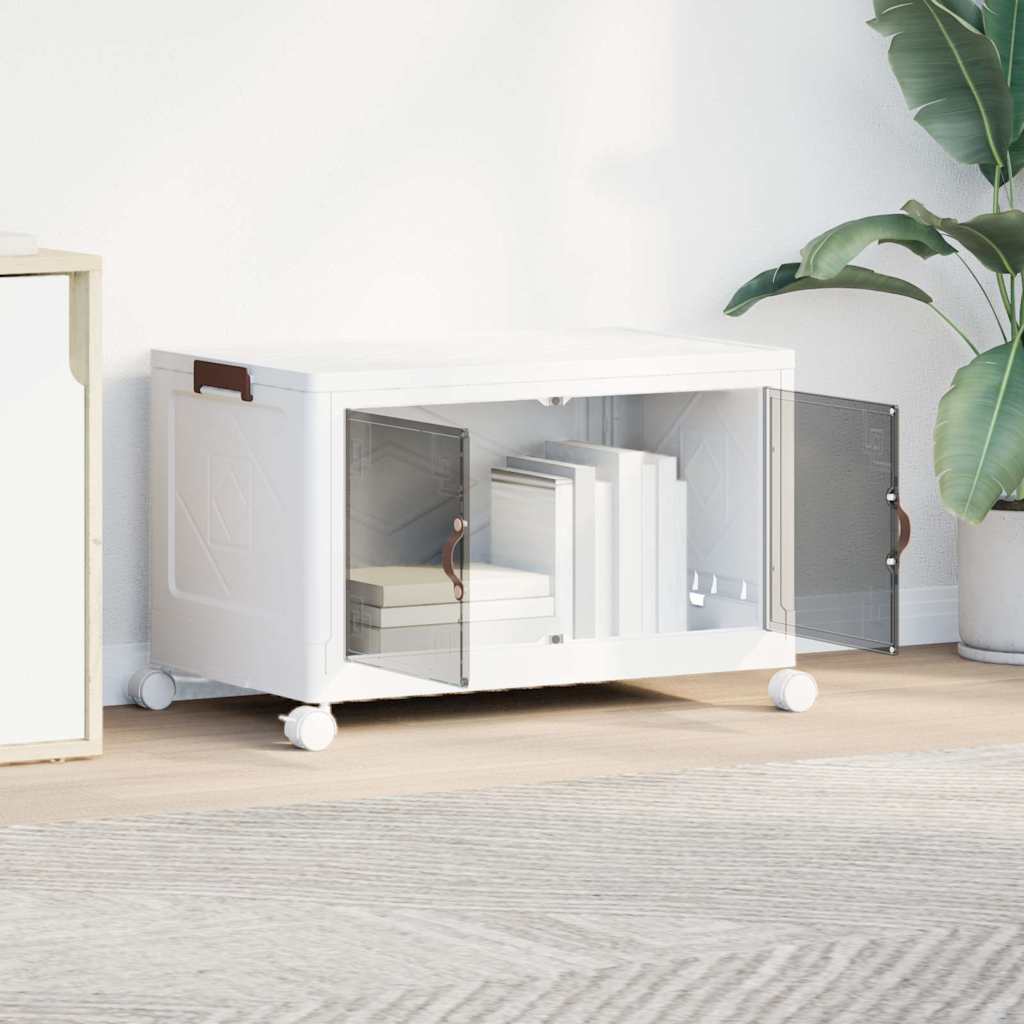 Stackable Storage Box with Wheels 75 L  64x40x41 cm