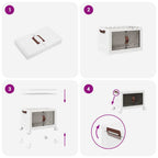 Stackable Storage Box with Wheels 75 L  64x40x41 cm