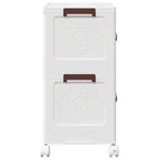 Stackable Storage Box with Wheels 2-Tier 75 L 64x40x76 cm