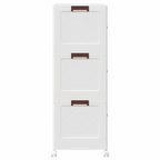 Stackable Storage Box with Wheels 3-Tier 75 L 64x39.5x110.5 cm