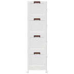 Stackable Storage Box with Wheels 4-Tier 75 L 64x40x141.5 cm
