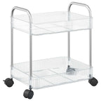 Storage Trolley 2-Tier Transparent 37x28x43.5 cm Acrylic