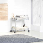 Storage Trolley 2-Tier Transparent 37x28x43.5 cm Acrylic