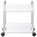 Storage Trolley 2-Tier Transparent 37x28x43.5 cm Acrylic
