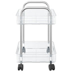 Storage Trolley 2-Tier Transparent 37x28x43.5 cm Acrylic