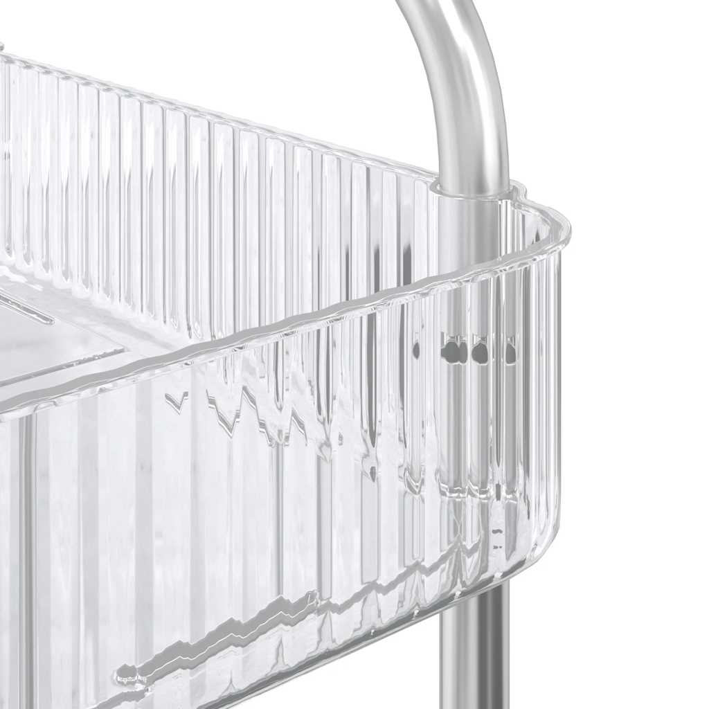Storage Trolley 2-Tier Transparent 37x28x43.5 cm Acrylic