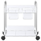 Storage Trolley 2-Tier Transparent 37x28x43.5 cm Acrylic