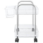 Storage Trolley 2-Tier Transparent 37x28x43.5 cm Acrylic