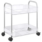 Storage Trolley 2-Tier Transparent 37x28x43.5 cm Acrylic