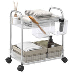 Storage Trolley 2-Tier Transparent 37x28x43.5 cm Acrylic