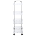 Storage Trolley 4-Tier Transparent 37x28x95 cm Acrylic
