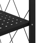 Storage Shelf on Wheels Black 71x34x88 cm Steel