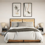 Bedside Cabinets with LED Lights 2 pcs Grey Sonoma Engineered Wood