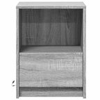 Bedside Cabinets with LED Lights 2 pcs Grey Sonoma Engineered Wood