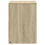 Bedside Cabinet with LED Lights Sonoma Oak Engineered Wood