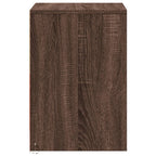 Bedside Cabinets with LED Lights 2 pcs Brown Oak Engineered Wood